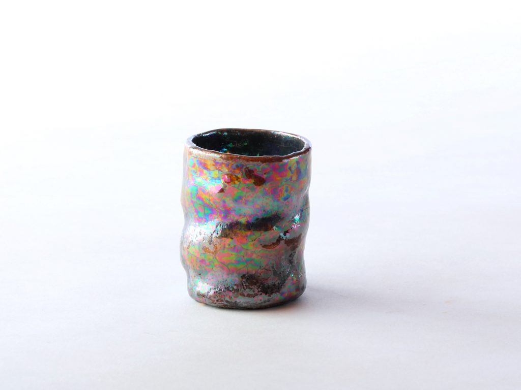 陶芸家中野拓が宇宙雲をモチーフに創作した器　彩泥ラスター colored slip ware pottery ceramic art Intersteller gas -inspired created by a ceramist Taku Nakano